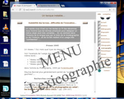 archive 2000 site web "historique" page lexicographie