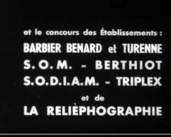 Générique du film réalisé par la Reliéphographie 1947 extrait du film 1947 "La Technique Moderne au service ce la Photographie en Relief"