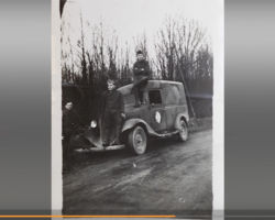1939 Début de la guerre Maurice Bonnet et deux collègues avec fourgonnette Les Sioux 1939 Début de la guerre Maurice Bonnet et deux collègues avec fourgonnette Les Sioux