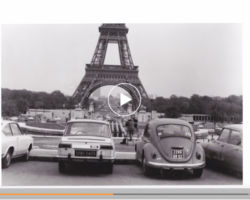 Prise de vue  de la Tour Eiffel au Trocadéro années 1970 Prise de vue de la Tour Eiffel au Trocadéro années 1970